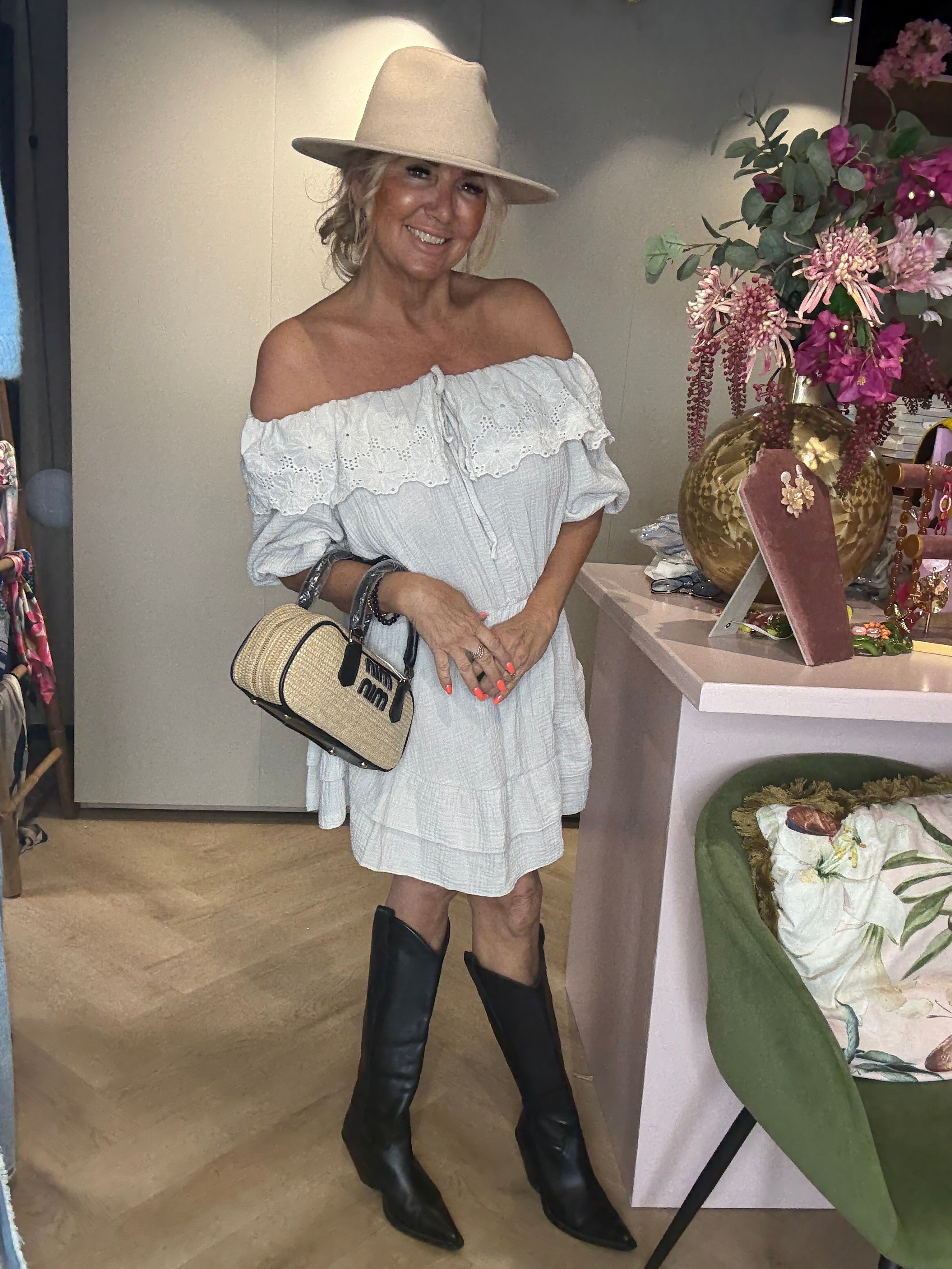 Jurk Boho Romance Dress Creme